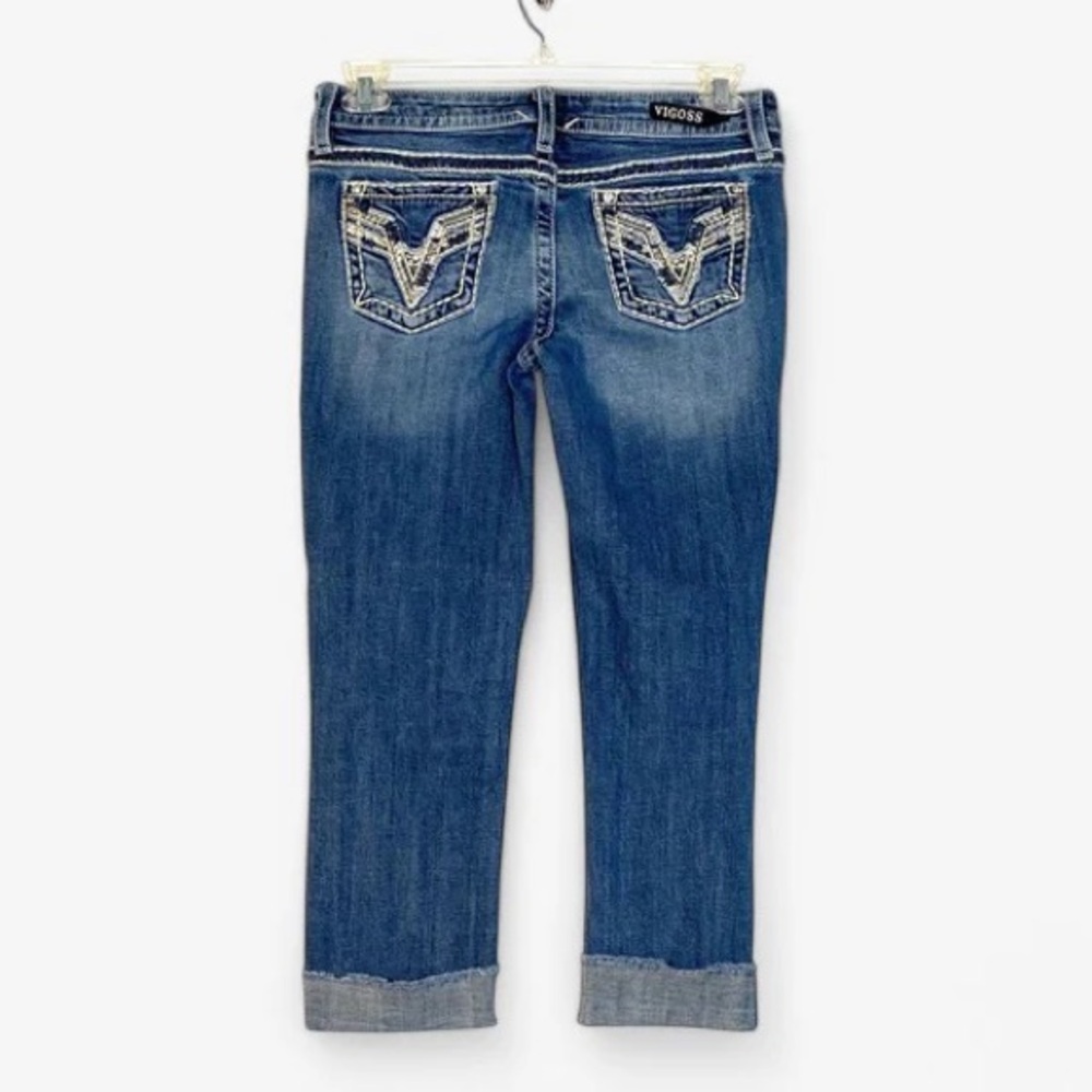 Vigoss Chelsea Boyfriend Heritage Capri Jeans